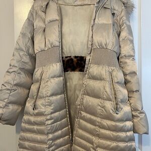 Women's Beige Puffer Jacket